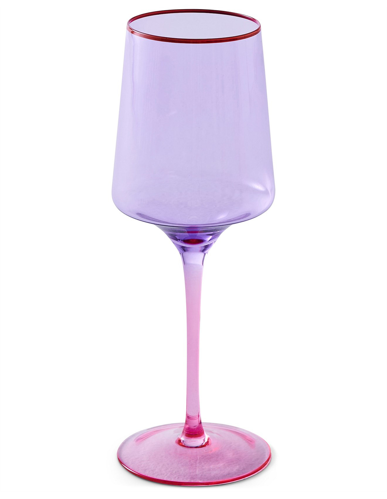 Kip & Co Lilac Colour Block Vino Glass 2p Set | David Jones | David Jones (Australia & New Zealand)