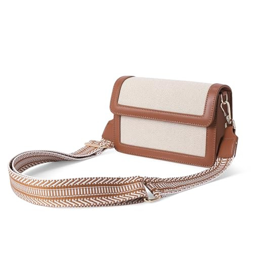 WESTBRONCO Small Crossbody Bags Faux Leather Convertible Crossbody Purse with Removable Strap | Amazon (US)
