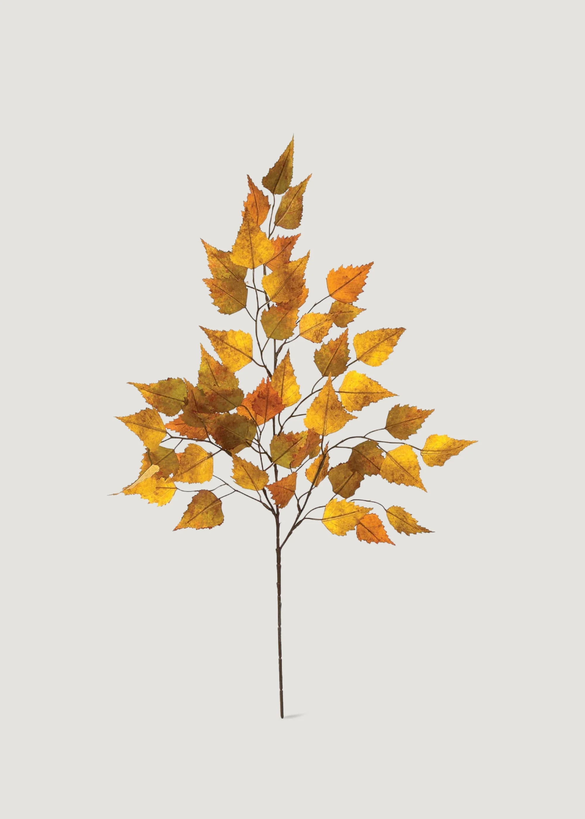 Golden Brown Birch Branch | Artificial Fall Leaves at Afloral | Afloral