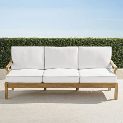 Cassara Sofa with Cushions in Natural Finish | Frontgate | Frontgate