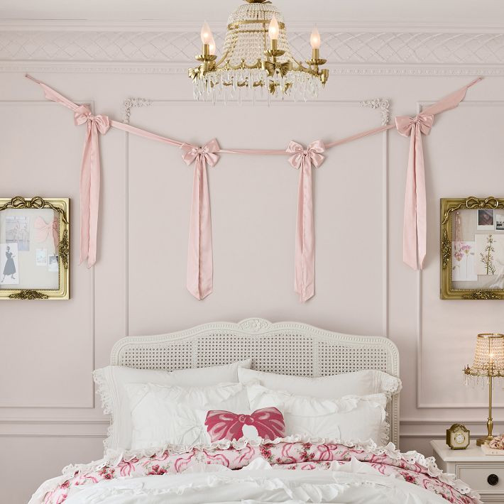 LoveShackFancy Satin Bow Garland | Pottery Barn Teen