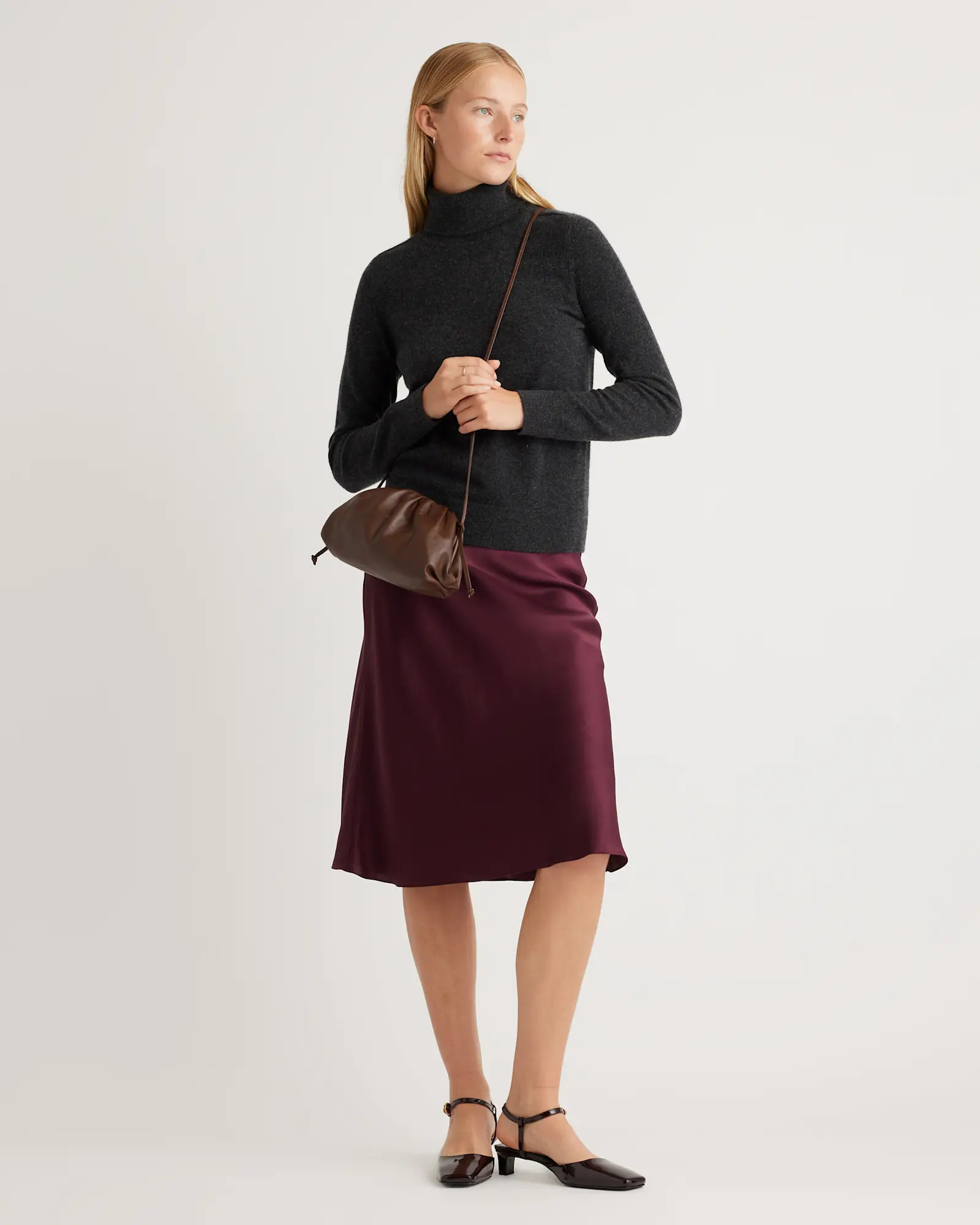 Italian Leather Pouch Crossbody Clutch | Quince