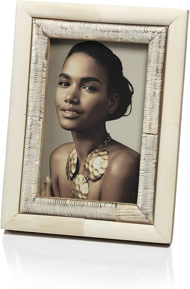 Zodax Oyster White Bone & Shagrin Horn Photo Frame 4x6. IN-6012 | Amazon (US)