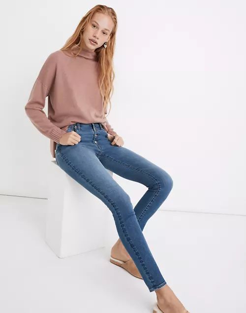 9" Mid-Rise Skinny Jeans in Varney Wash: Button-Front Edition | Madewell