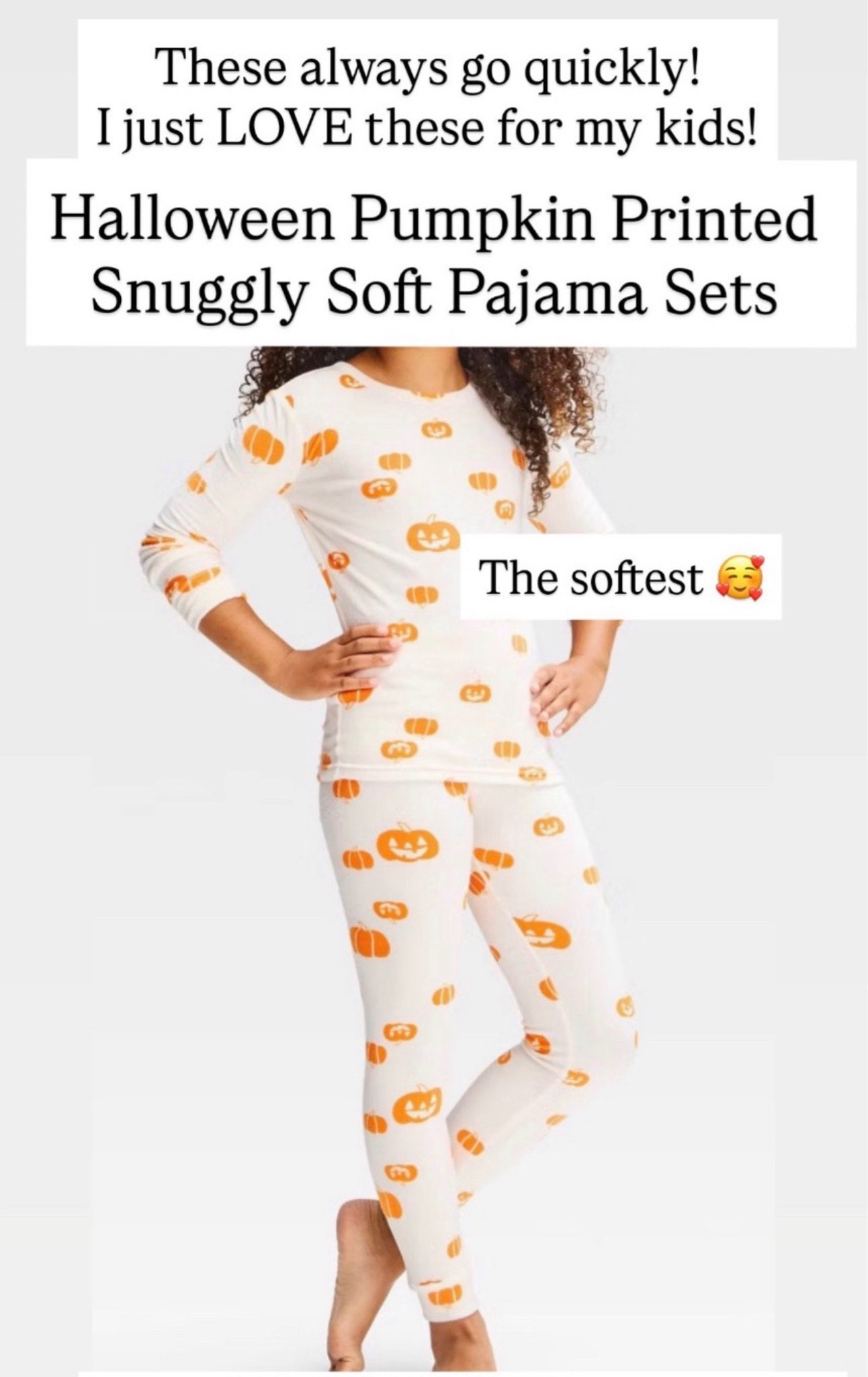 Cutest pumpkin pajama set for kids