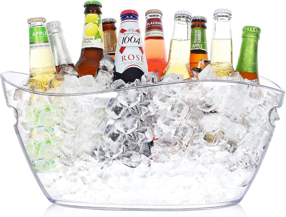 Ice Bucket for Parties, Acrylic Beverage Tub, Mimosa Bar Supplies, Champagne Buckets for Parties,... | Amazon (US)