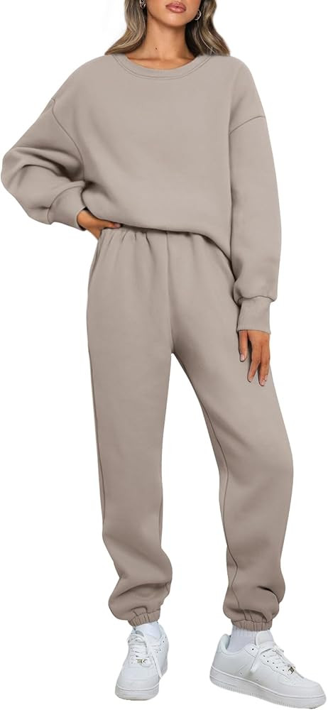 AUTOMET Womens 2 Piece Outfits Sweatsuit Lounge Sets Oversized Sweatshirt Baggy Sweatpants Fall F... | Amazon (US)