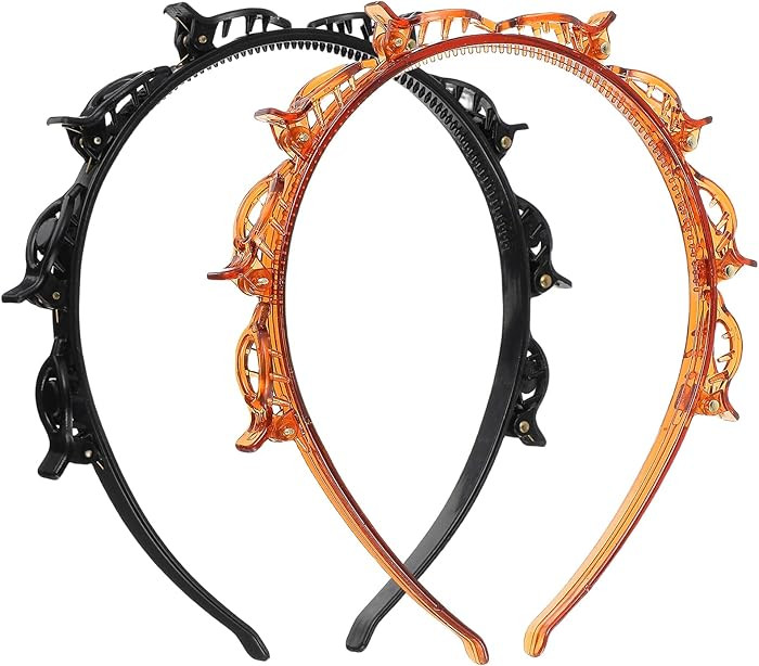 Headband With Clips, Bangs Hairstyle Hair Clip Headband, Professional Weave Bangs Clip, Toothed H... | Amazon (US)