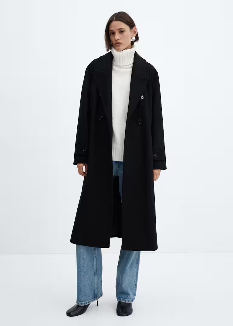 Oversize wool coat -  Women | Mango USA | MANGO (US)