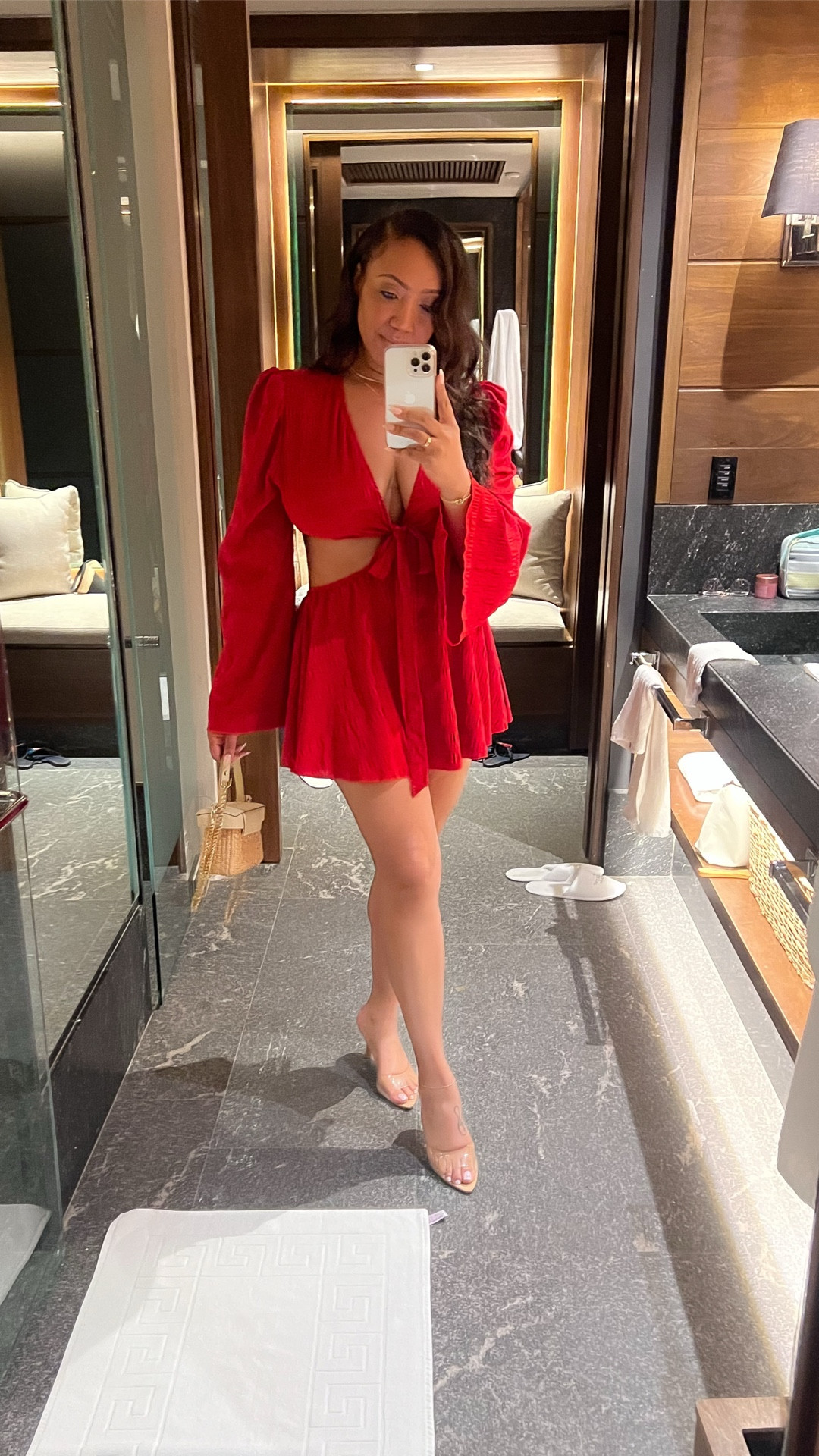 Love this little romper set for my vacay! There’s shorts underneath! I sized up to an XL to ensure enough boob coverage but runs TTS if smaller up top! 