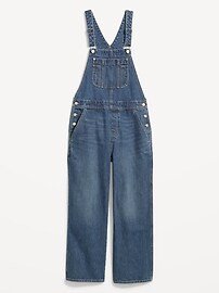 Baggy Wide-Leg Non-Stretch Jean Overalls for Women | Old Navy (US)