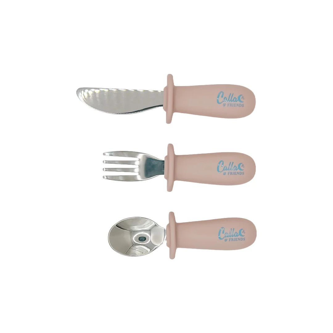 Silicone & Stainless Steel Toddler Utensil Set | Calla & Friends