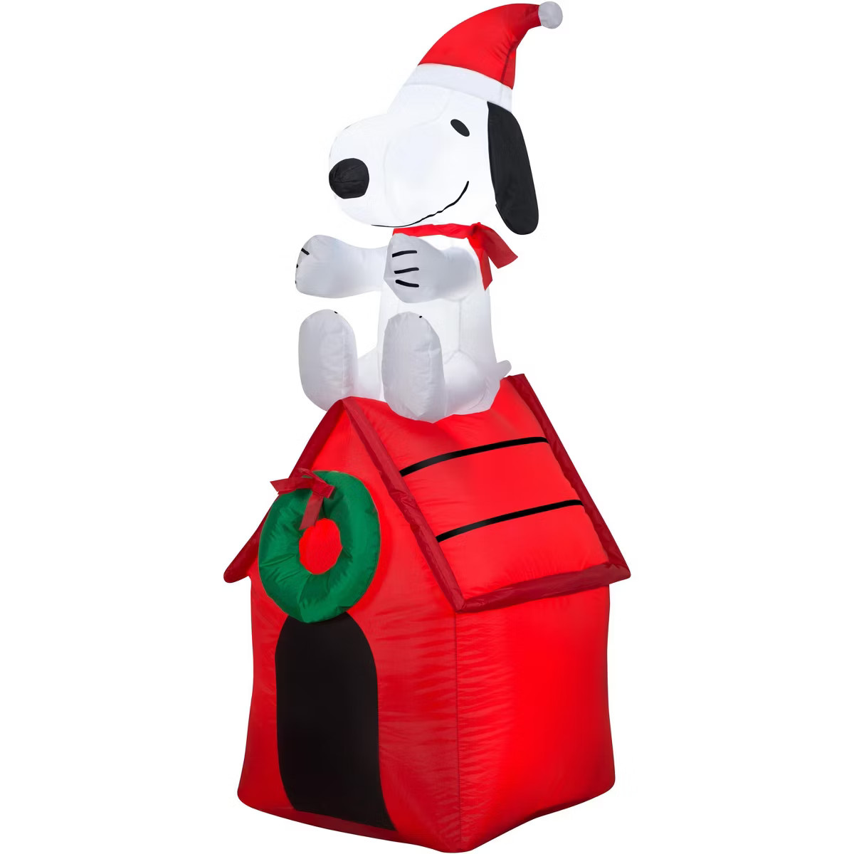 Peanuts Christmas Airblown Inflatable Snoopy on Dog House, 4 ft Tall, Red | Target