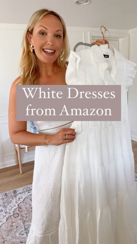 Amazon white dresses - perfect for brides - bachelorette trip - vacation 

#LTKstyletip #LTKmidsize #LTKwedding