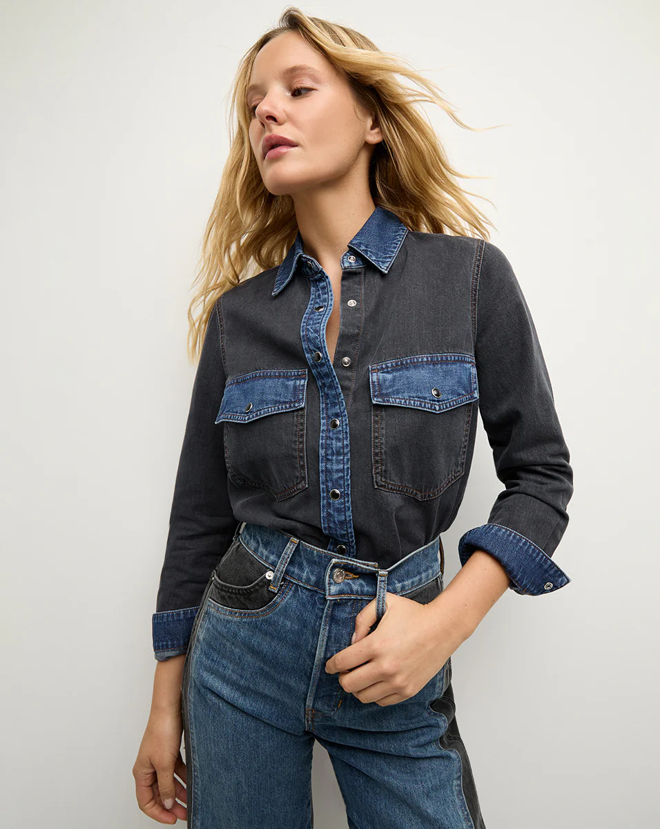 Noah Shirt Colorblock | Veronica Beard