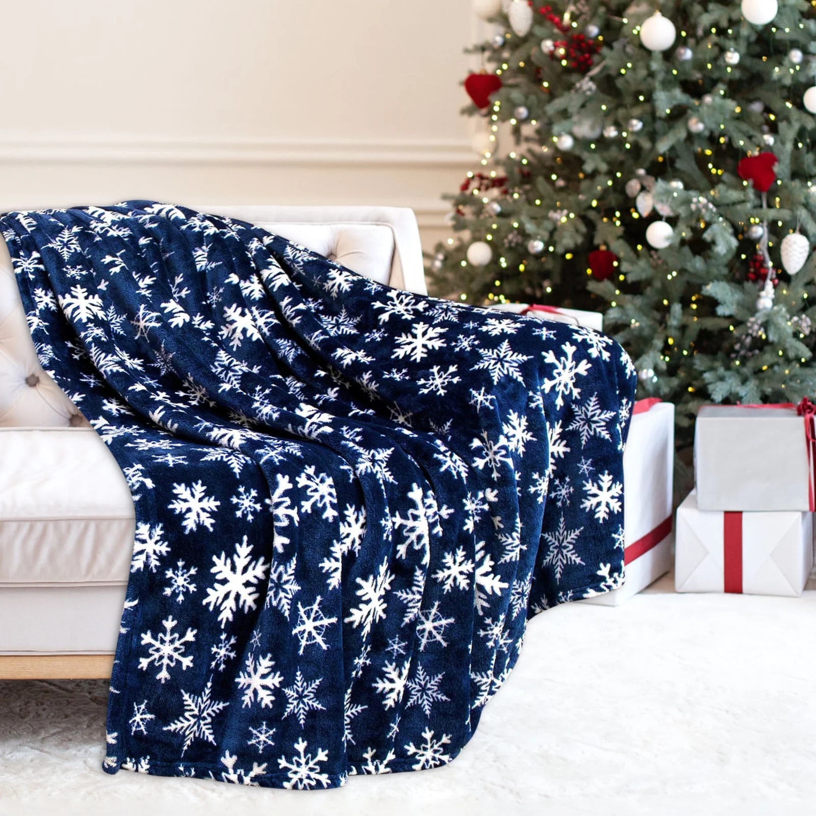Christmas Blanket, Super Soft Christmas Prints Fleece Blanket, Holiday Theme Home Decor, Fuzzy Wa... | Walmart (US)