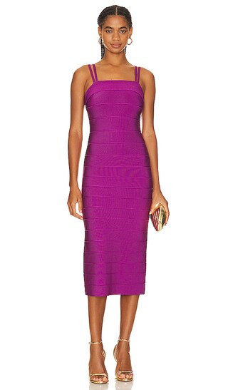 Icon Strappy Midi Dress in Mulberry | Revolve Clothing (Global)