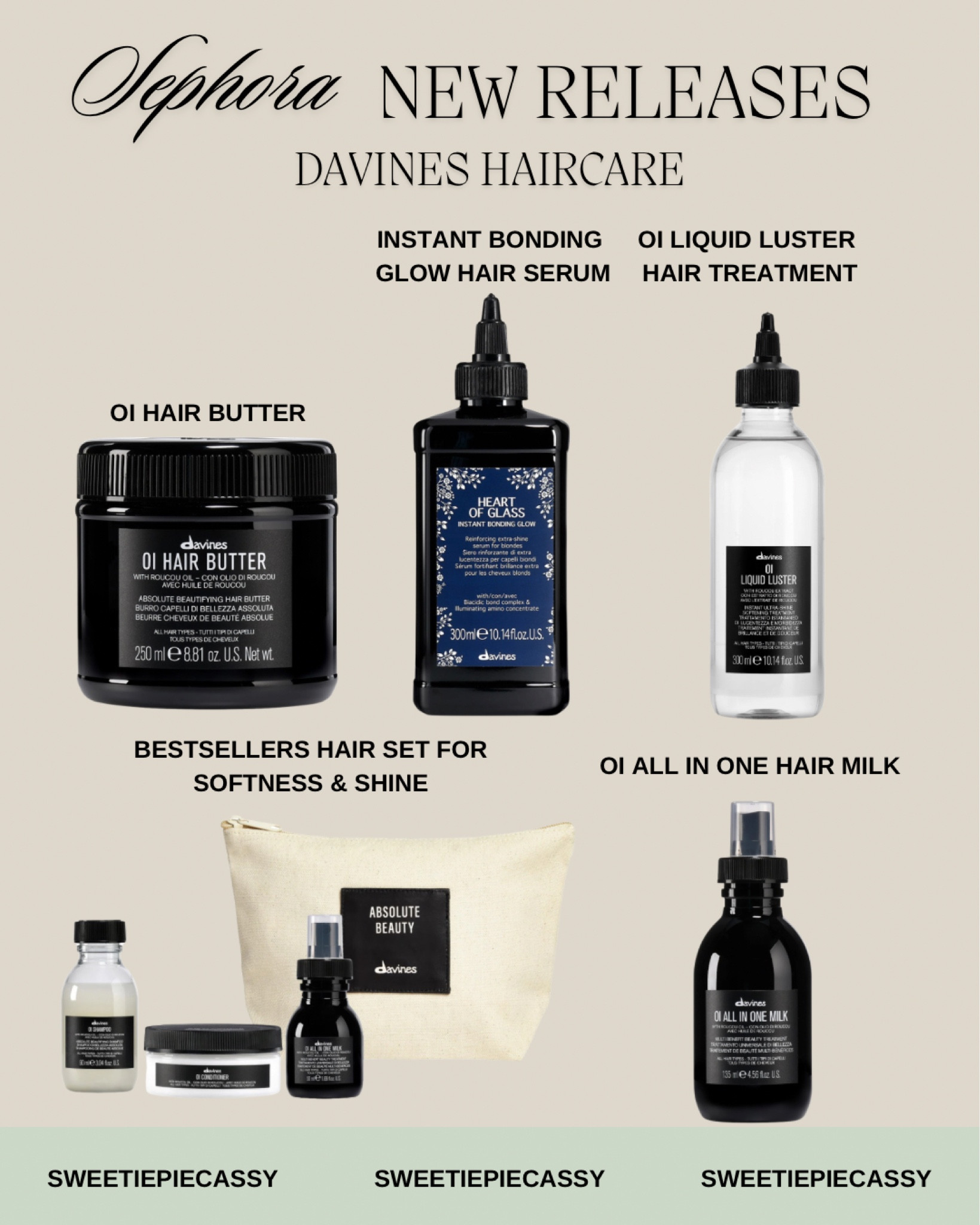 Sephora: New Releases! 🛍️ 

Tons of new releases, including this amazing brand Davines! A huge range of products depending on your wants and needs- from shampoo & conditioner, treatments & more!💫

#LTKbeauty #LTKcanada #LTKstyletip