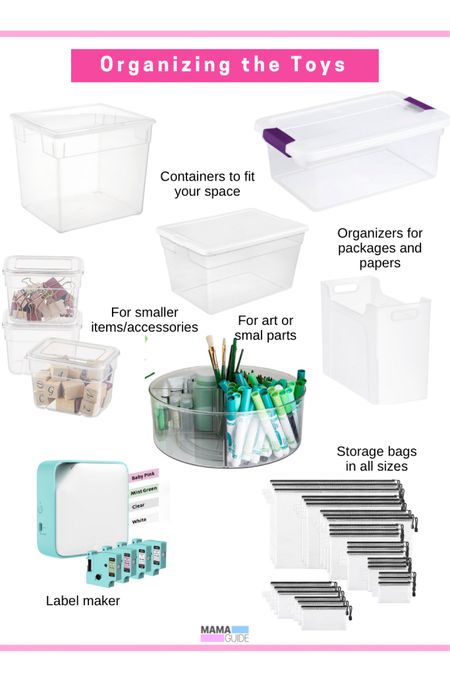 Some of my favorite organization items for toys. 

Keep them in a toy closet, on top of your kids closets, under the bed or anywhere you have space. Measure the space and make sure the bin fits! 

Label maker, organization tips, get organized, organization challenge, toy storage, toys, play room 

#LTKhome #LTKbaby #LTKkids