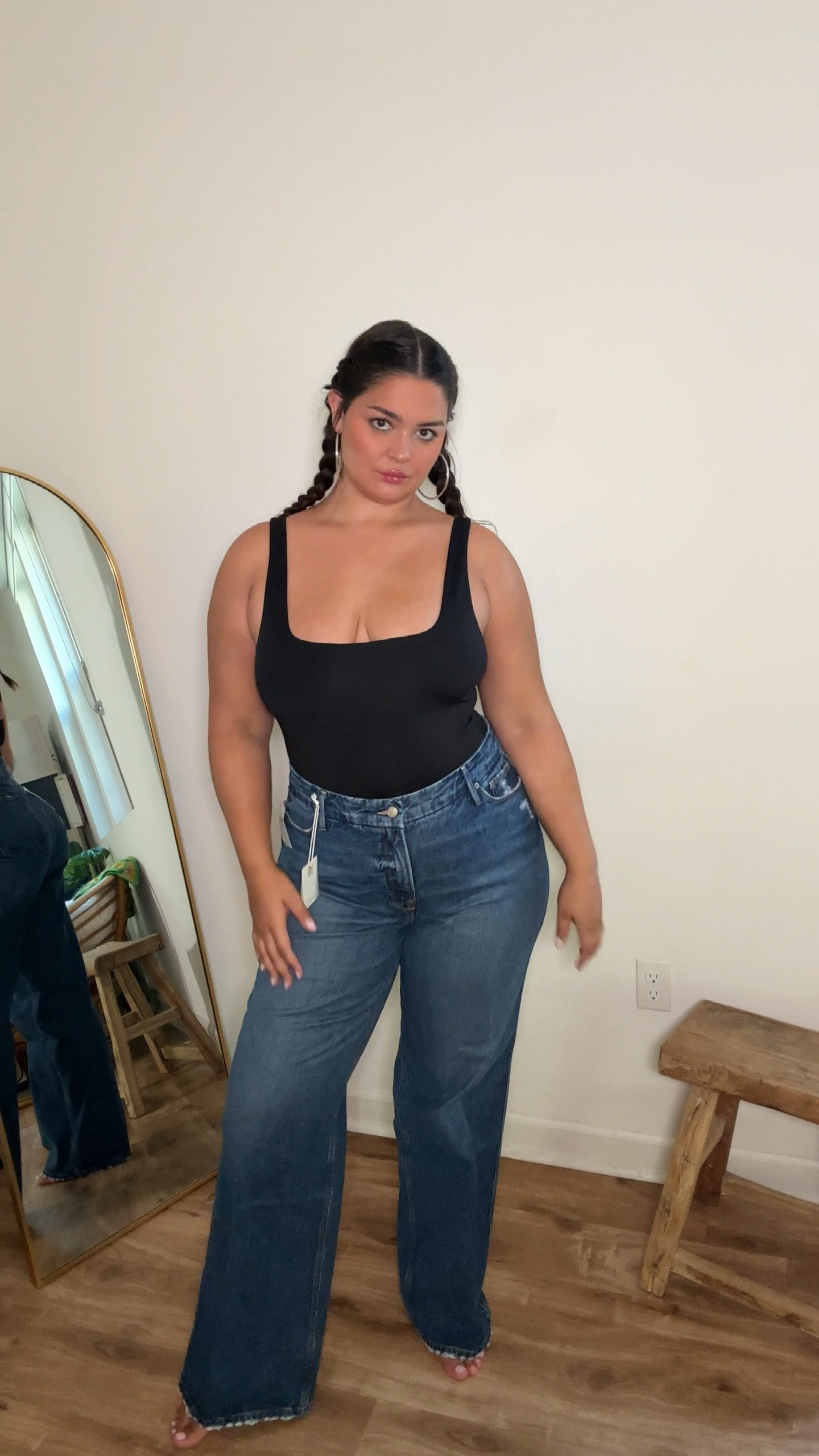 realistic good american haul! i got a size 16 in all the jeans and xl in the bodysuit/dress. the denim was pretty stretch forgiving so i could’ve done a 14! keeping 4/5 so pretty good, love the way they fit my body! 

#LTKVideo #LTKPlusSize #LTKMidsize