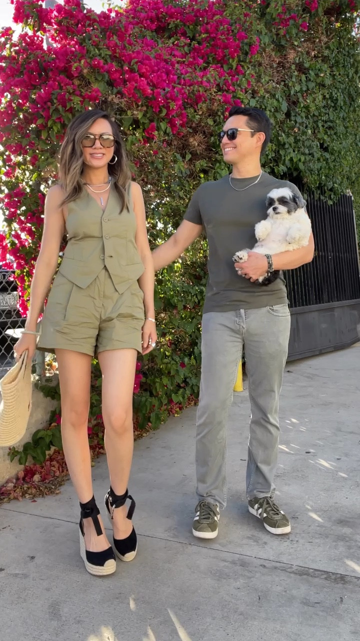 TBH not ready for fall fashion yet. I haven’t worn all my summer fits ☀️🌺🌴

Love this sage green matching set that you can style together or separately now and into fall. 💚 Layering on all the jewels will always elevate your outfit. My current favs on high rotation is this sterling silver choker, tennis necklace (made of CZ but the quality is so good and it’s affordable), a personalized necklace with my dogs’ names on it, fluted bangle that shimmers so bright in the light, rings and hoop earrings from Amazon (most worn earrings). Plus cute lace up espadrilles and this bag—both on major sale rn!

The hubby is wearing his favorite T-shirt and jeans brand. 

Summer outfit, fall outfit, vest, shorts, matching set, lace up shoes, espadrilles wedges, raffia bag, sunglasses, jewelry, men’s T-shirt, men’s jeans, men’s fashion, Adidas sneakers, men’s sunglasses, men’s style, couple fashion, sale, The Stylizt 



#LTKFindsUnder100 #LTKFindsUnder50 #LTKMens