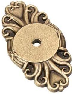 Emtek 86293US7 Ribbon & Reed Brass 2 1/2" Backplate for Knobs - French Antique | Amazon (US)