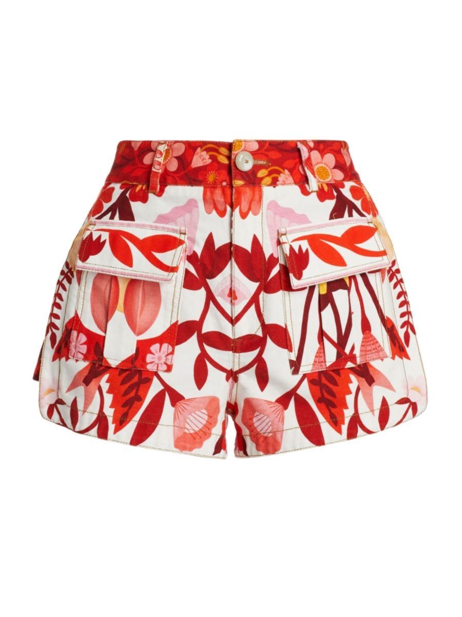 Shop Farm Rio Romantic Orchard Cotton Shorts | Saks Fifth Avenue | Saks Fifth Avenue