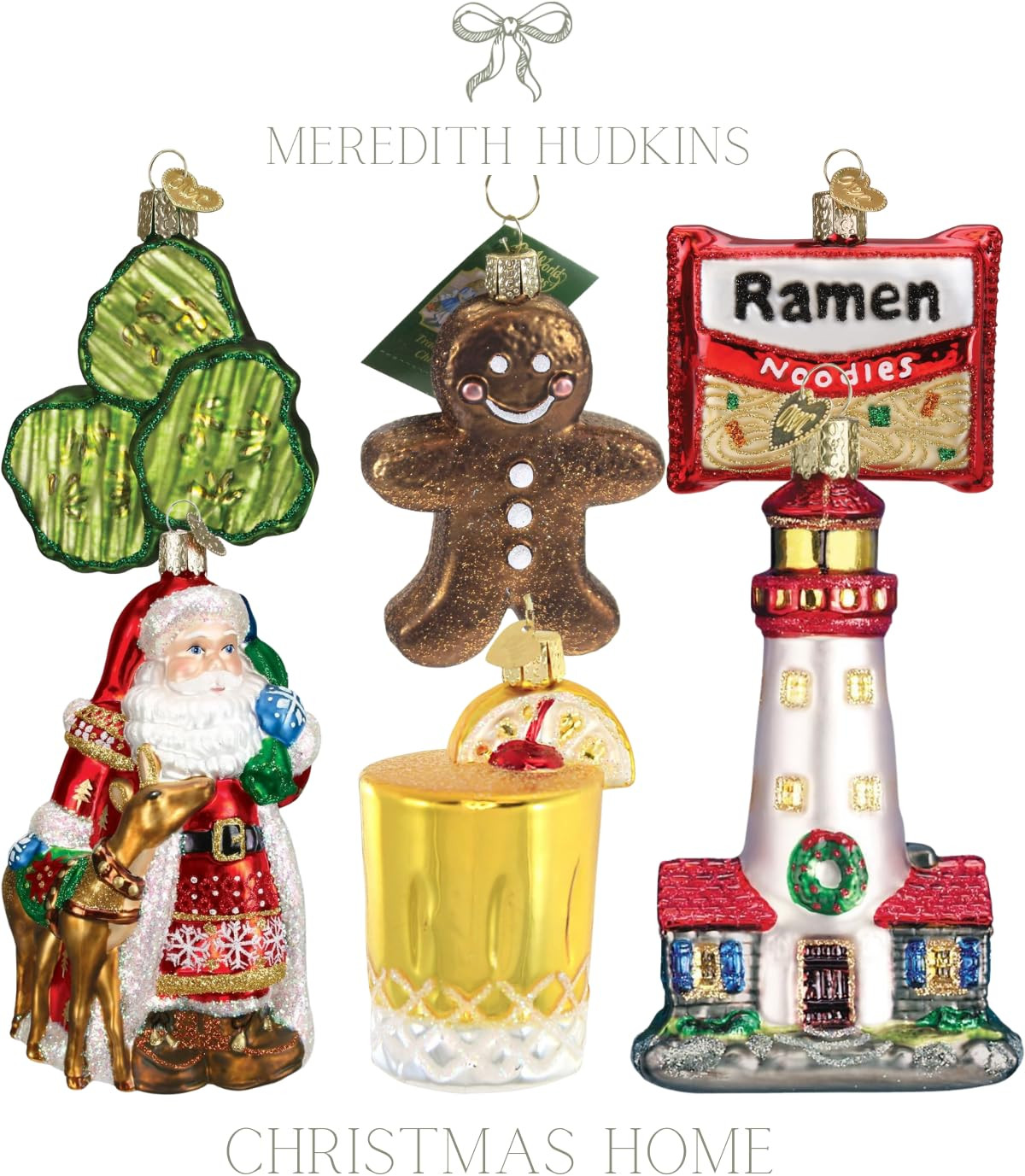 Old World Christmas Ornaments: Bacon And Eggs Glass Blown Ornaments for Christmas Tree | Amazon (US)