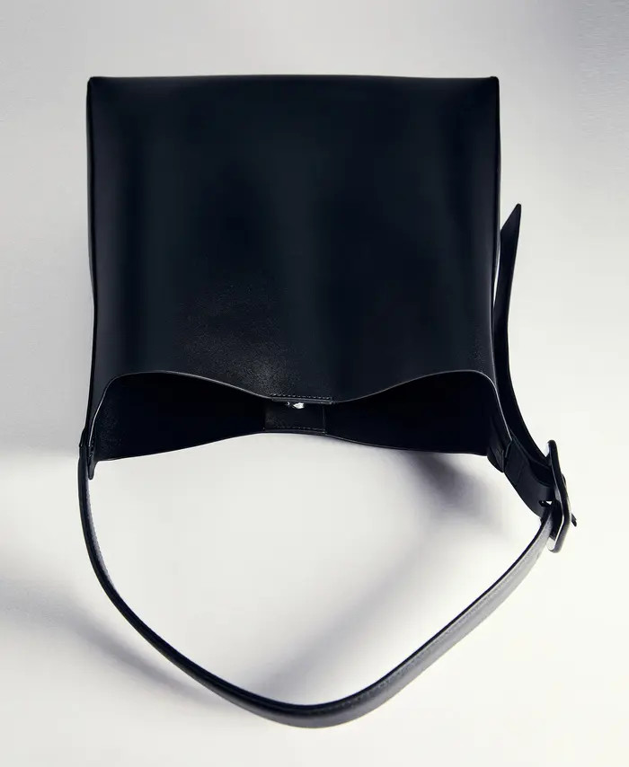Buckled Faux Leather Shopper Bag | Nordstrom