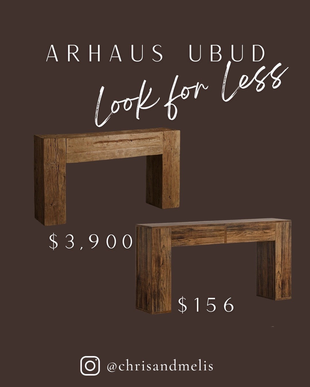 Arhaus Ubud console table look for less! Such a statement piece for an entryway! 

Home decor inspo 

#LTKSaleAlert #LTKHome
