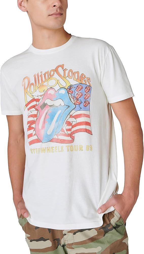 Lucky Brand Men's Rolling Stones Steel Wheels Tee | Amazon (US)