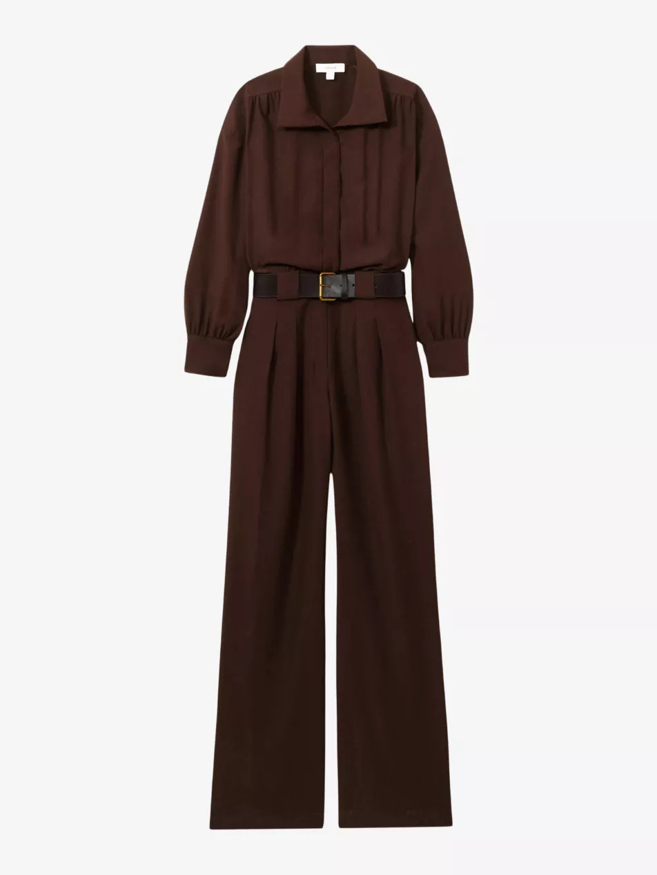 Czara belted wide-leg woven jumpsuit | Selfridges