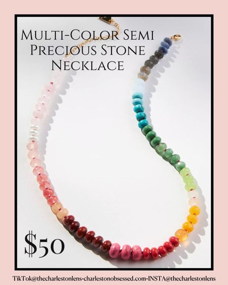 Trend Alert! Semi-precious stone necklaces are super popular and versatile for the Spring and Summer like candy necklace. Summer outfit, spring outfit, graduation gifts, teacher gifts, Easter outfit. 

#LTKU #LTKFind #LTKFestival