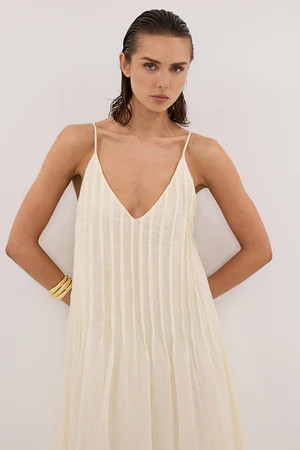 TAHLIA STRAW RAMIE MAXI DRESS | DISSH