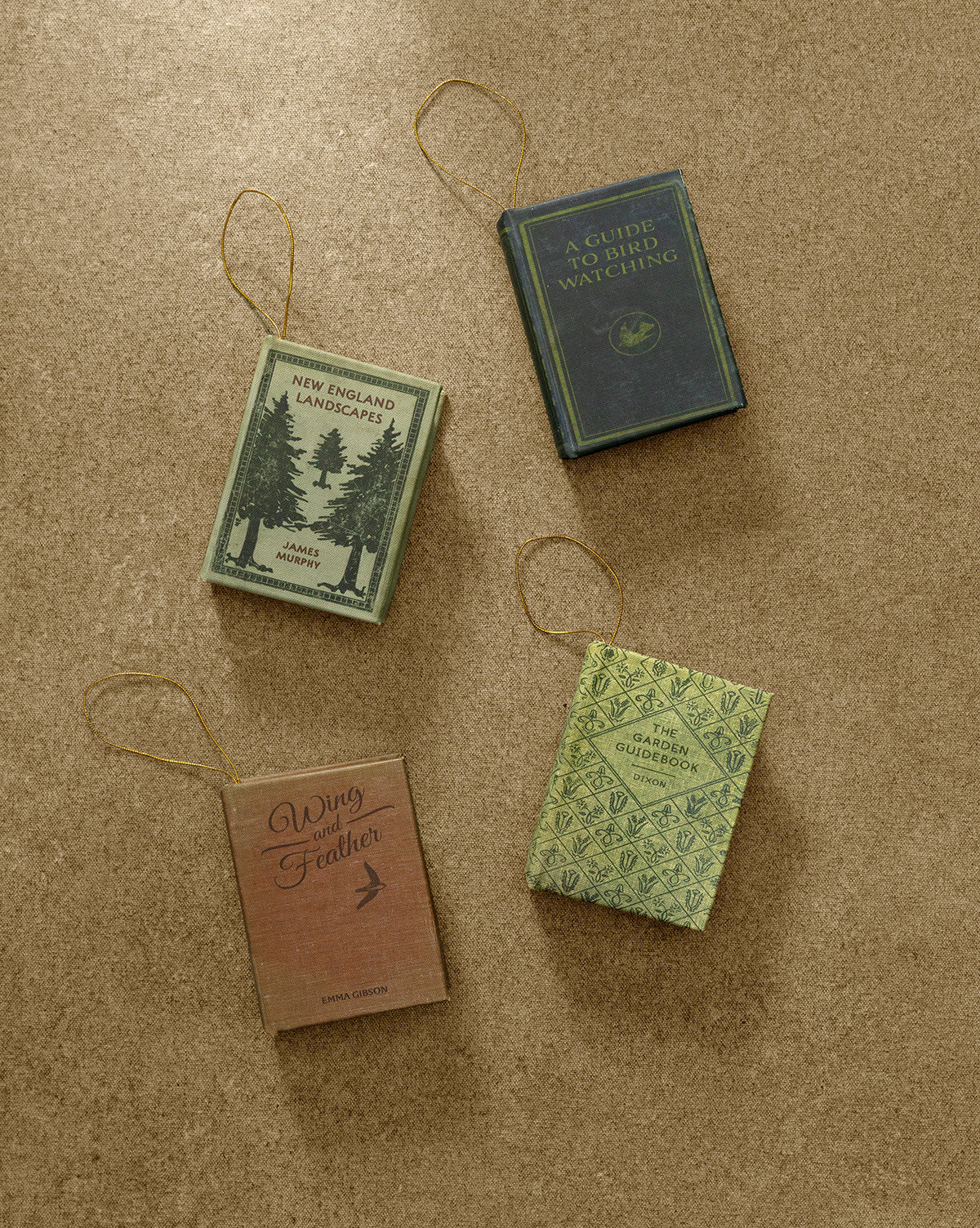 Fabric Book Ornament (Set of 4) | McGee & Co. (US)