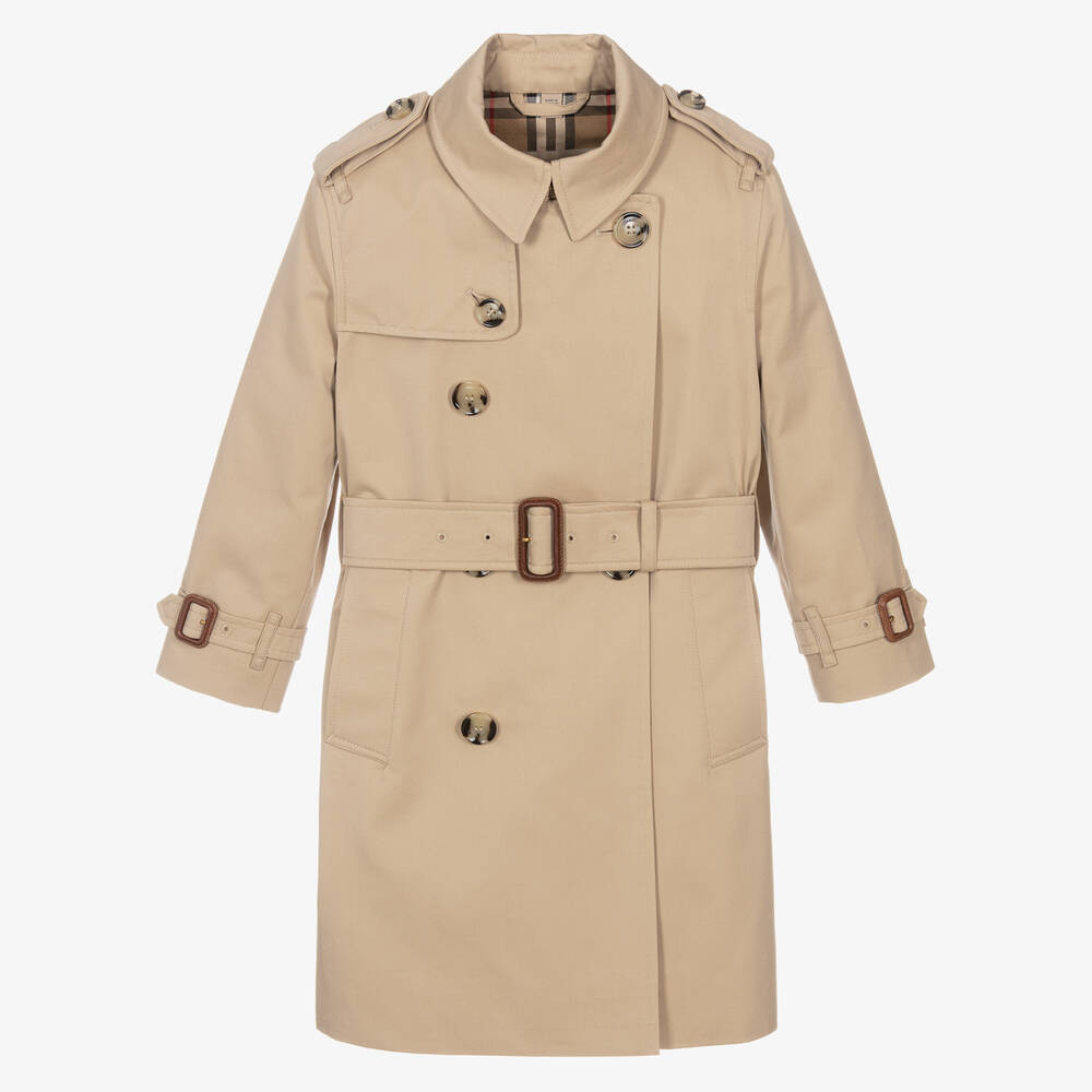 Burberry Beige Mayfair Trench Coat | Childrensalon