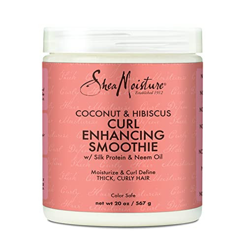 SheaMoisture Curl Enhancing Smoothie Hair Cream for Thick, Curly Hair Coconut and Hibiscus Sulfate Free and Paraben Free Curl Cream 20 oz | Amazon (US)