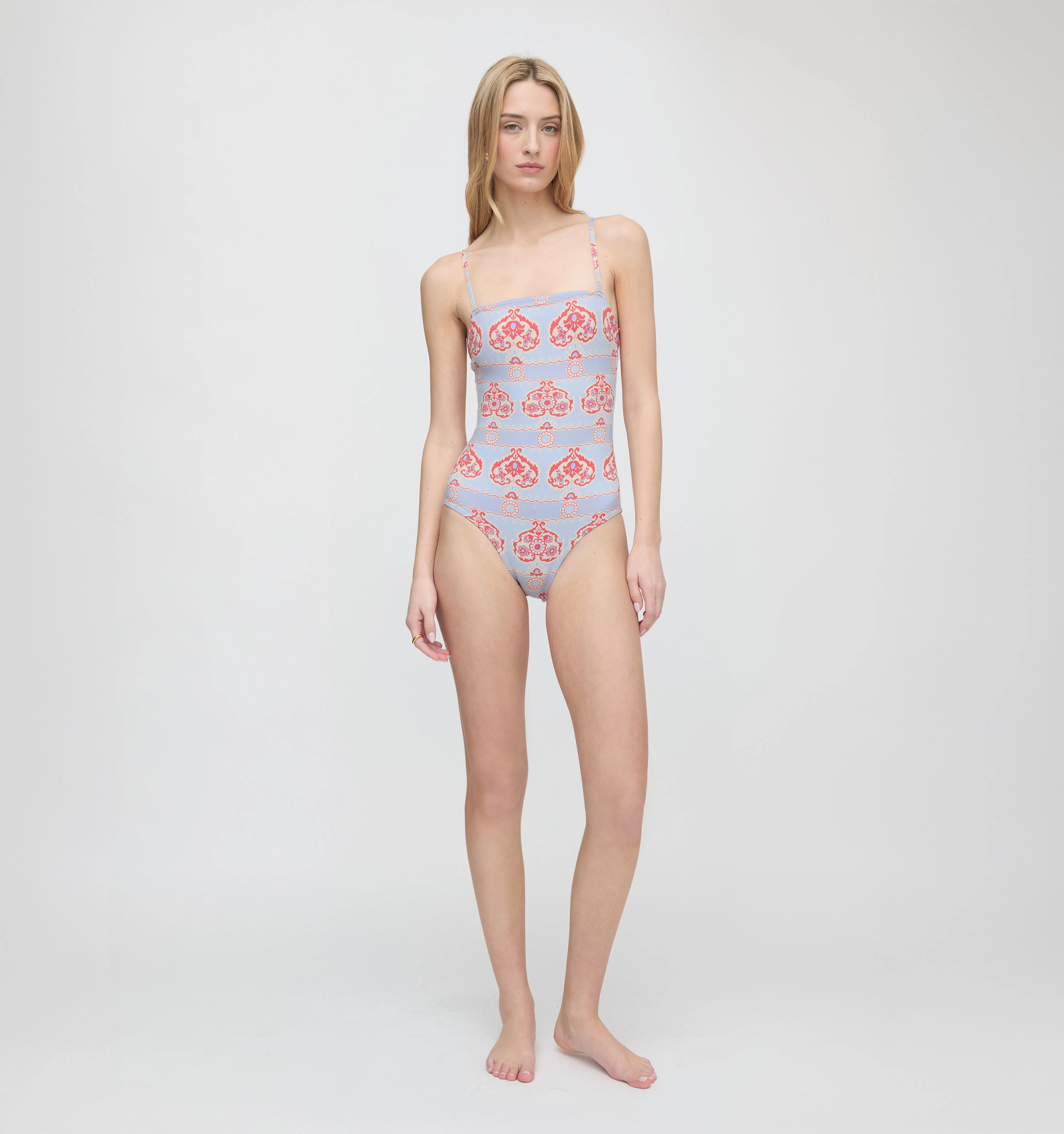 The Giana One Piece | Poppy Damask Stripe / XXXXL | Hill House Home | Hill House Home US