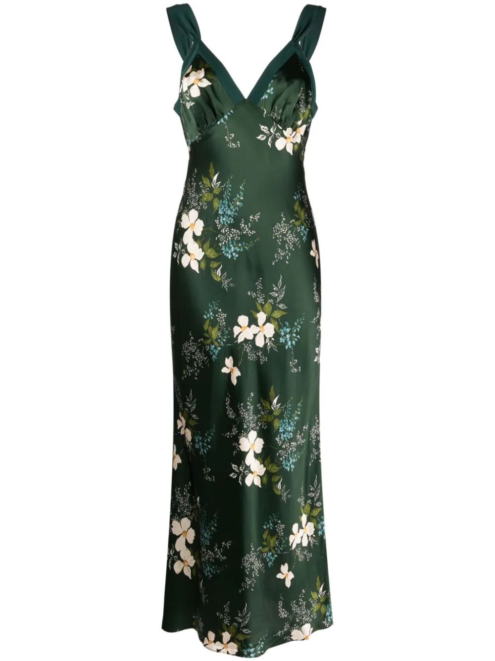Neola floral-print silk dress | Farfetch Global