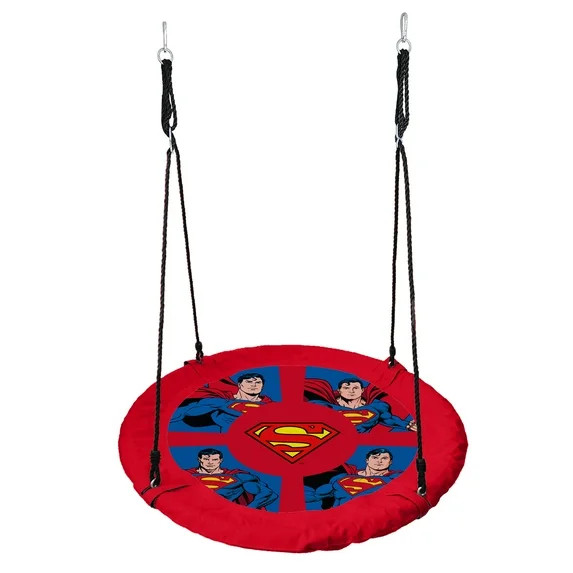 Superman 40” Saucer Tree Swing for Kids – Heavy-Duty Flying Disc Swing, Adjustable Ropes, Ind... | Walmart (US)