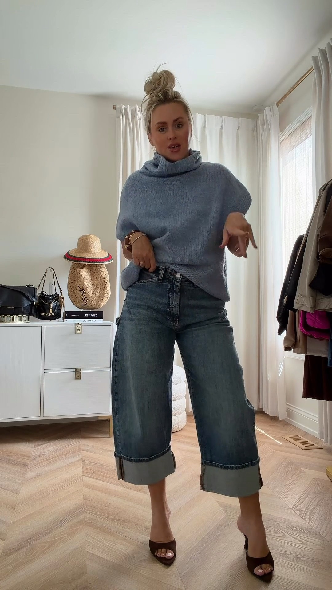 A fave AMZN sweater of mine you can wear NOW & later🏐🍂🤎! I grabbed a team color but comes in neutrals and work friendly! 

Jeans tts or size up if in between! Come in tall, reg & petite! I’m in reg length and small in sweater! 

Fall style. Fall outfits. Sweater. Jeans. Suede heels.

#LTKootd #LTKSeasonal
