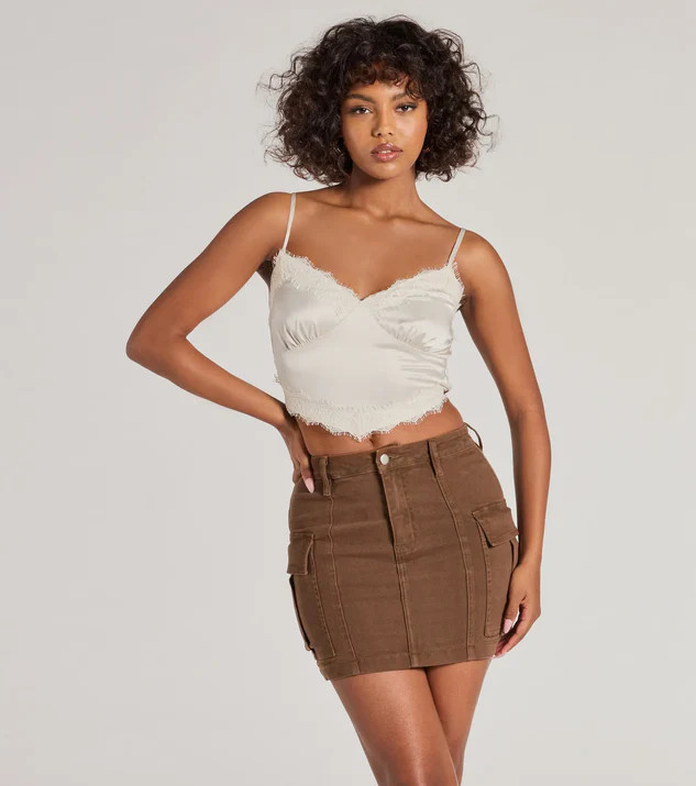 Serving Style Cargo Mini Skirt | Windsor Stores