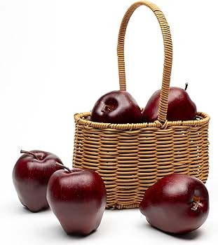 8 Pcs Artificial Red Apples Decoration Fake Delicious Apples Foam Fruits for Home Kitchen Christm... | Amazon (US)