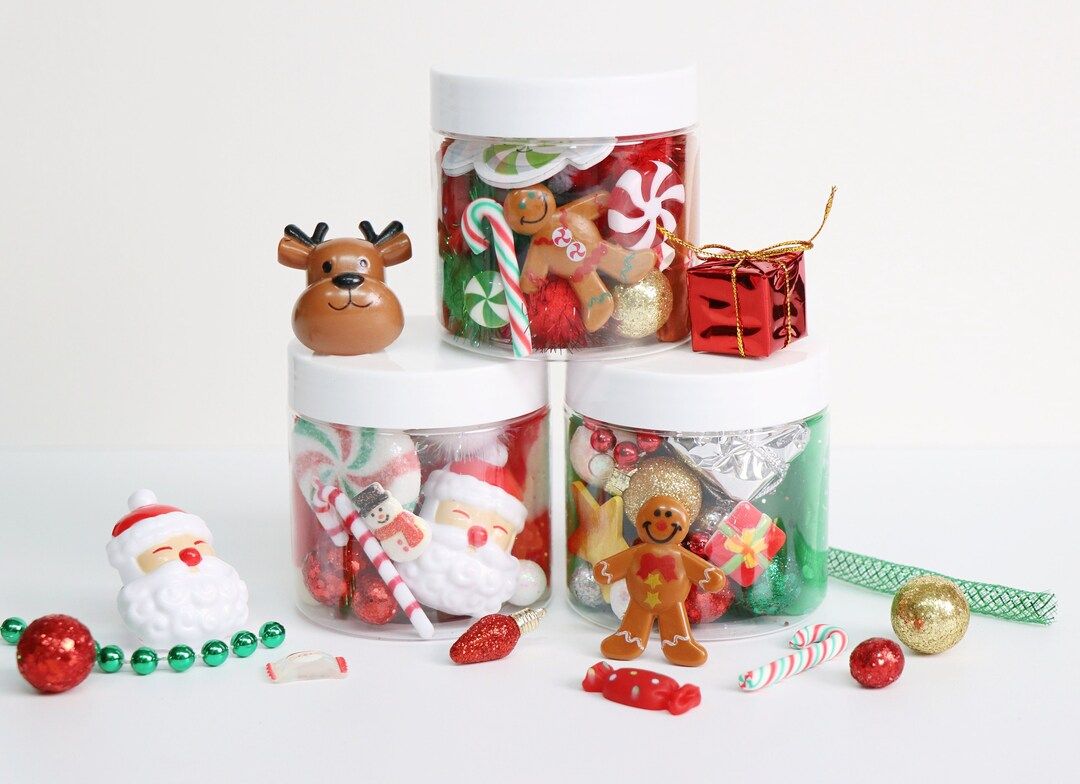 Christmas Playdough Jars Playdough Kit Stocking Stuffers for - Etsy | Etsy (US)