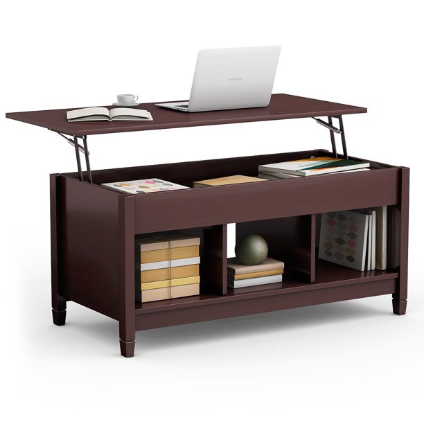 Costway Lift Top Coffee Table w/ Hidden Compartment and Storage Shelves Modern Furniture - Walmar... | Walmart (US)