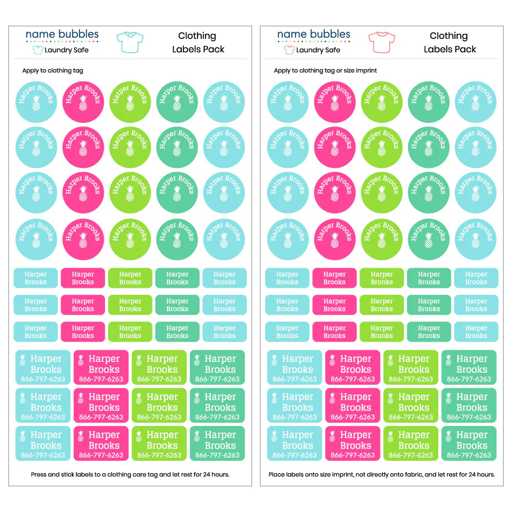 Custom Clothing Labels Pack | Name Bubbles