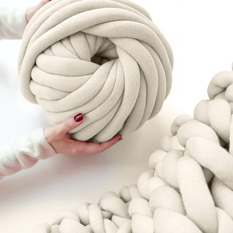 Arm Knitting Yarn for Chunky Yarn Giant Tubular Crochet Making Blanket DIY,Hand Knitting Braided ... | Amazon (US)
