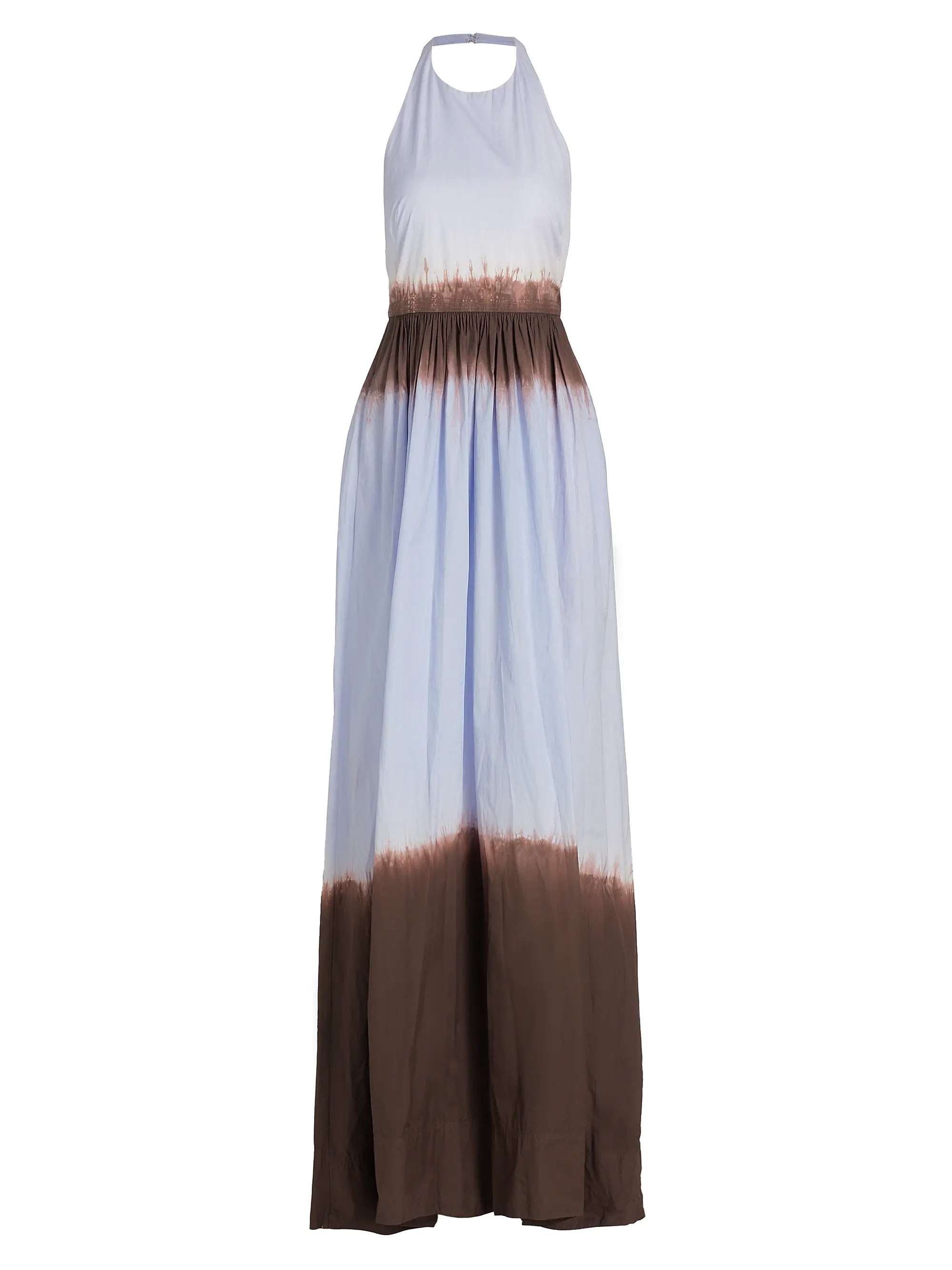 Blair Dip-Dyed Cotton Halter Maxi Dress | Saks Fifth Avenue