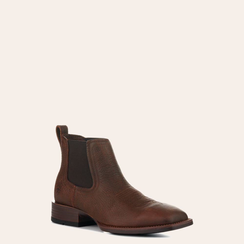 Ariat Men's Booker Ultra Oiled Brown Bantamweight Wide Square Toe Chelsea Boots | Cavender's