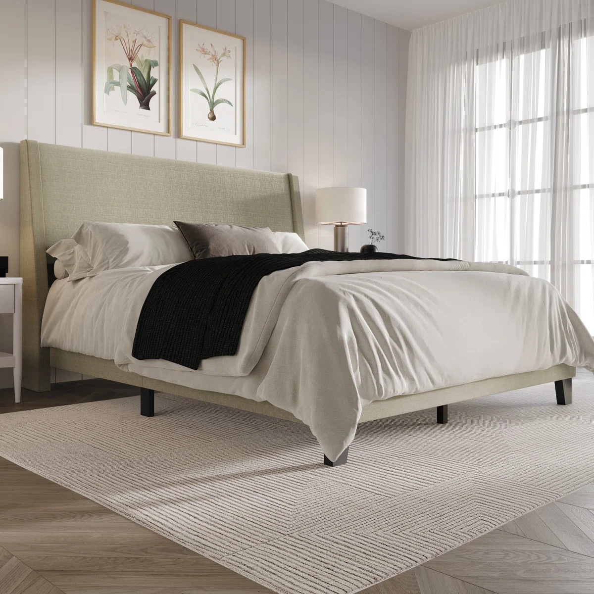 Mieko Upholstered Wingback Bed | Wayfair North America